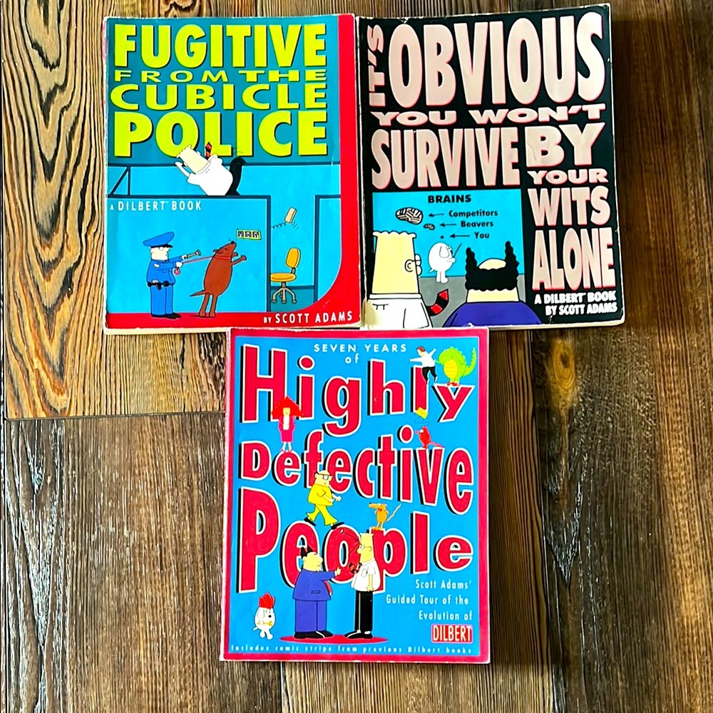 3 Large Dilbert Softcover Books